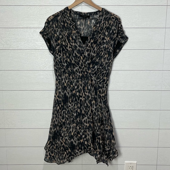 Allsaints Claria Animal Print Dress Size Small - Picture 3 of 16
